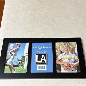 Black Collage Picture Frame holds 3 photos